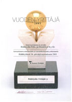 Vuoden yrittäjä 2001